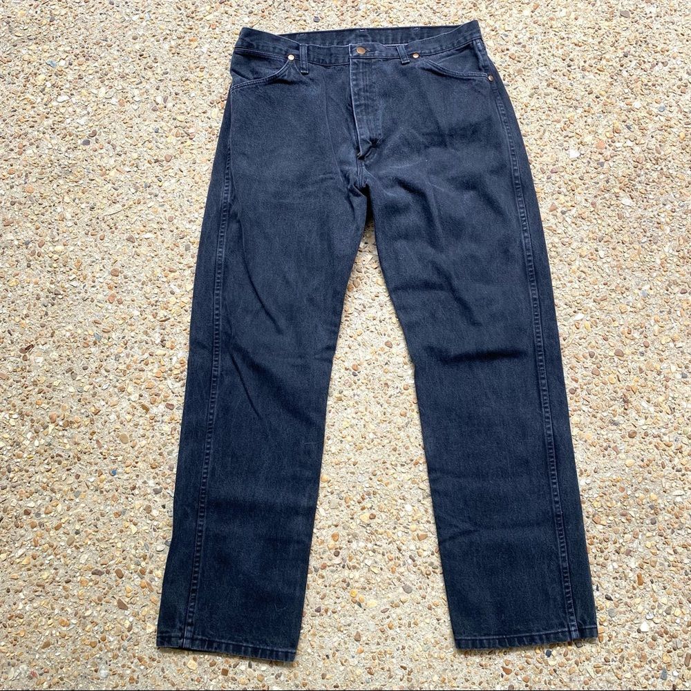 Wrangler Men's Charcoal Gray/ Black Work Jeans Size 36 x 32
